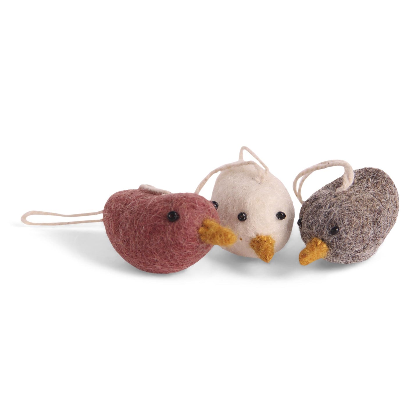 Felt Mini Birds Ornament, Set of 3