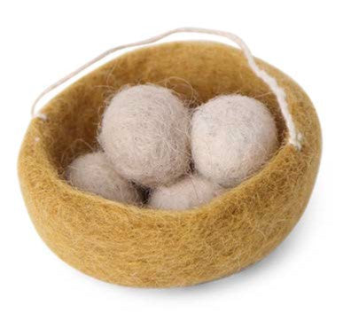 Felt Nest Ornament, Ochre