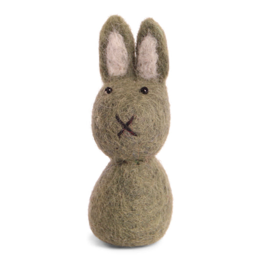 Felt Small Bunny Ornament - Green