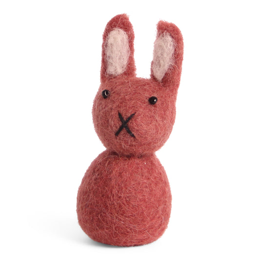 Felt Small Bunny Ornament - Red