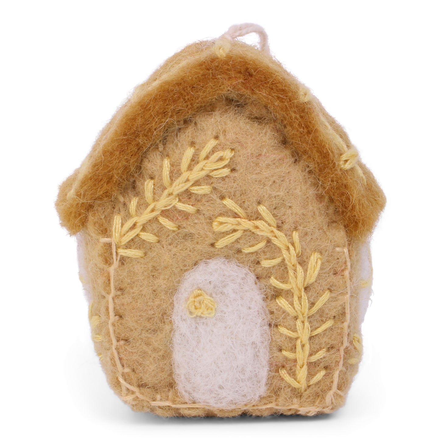 Felt Spring House Ornament - Ochre