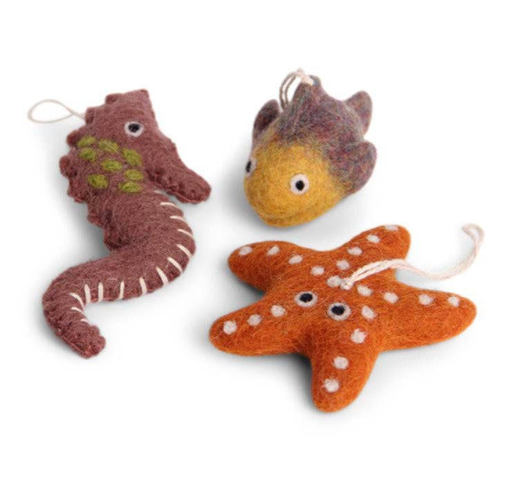 Felt Sea Set Ornament - Red