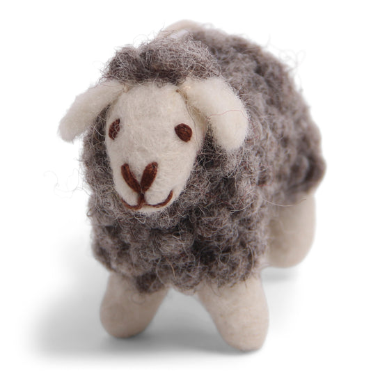 Felt Mini Sheep Ornament, Grey