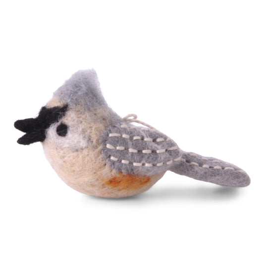 Felt Tufted Titmouse Ornament