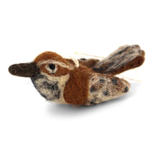 Felt Wren Ornament