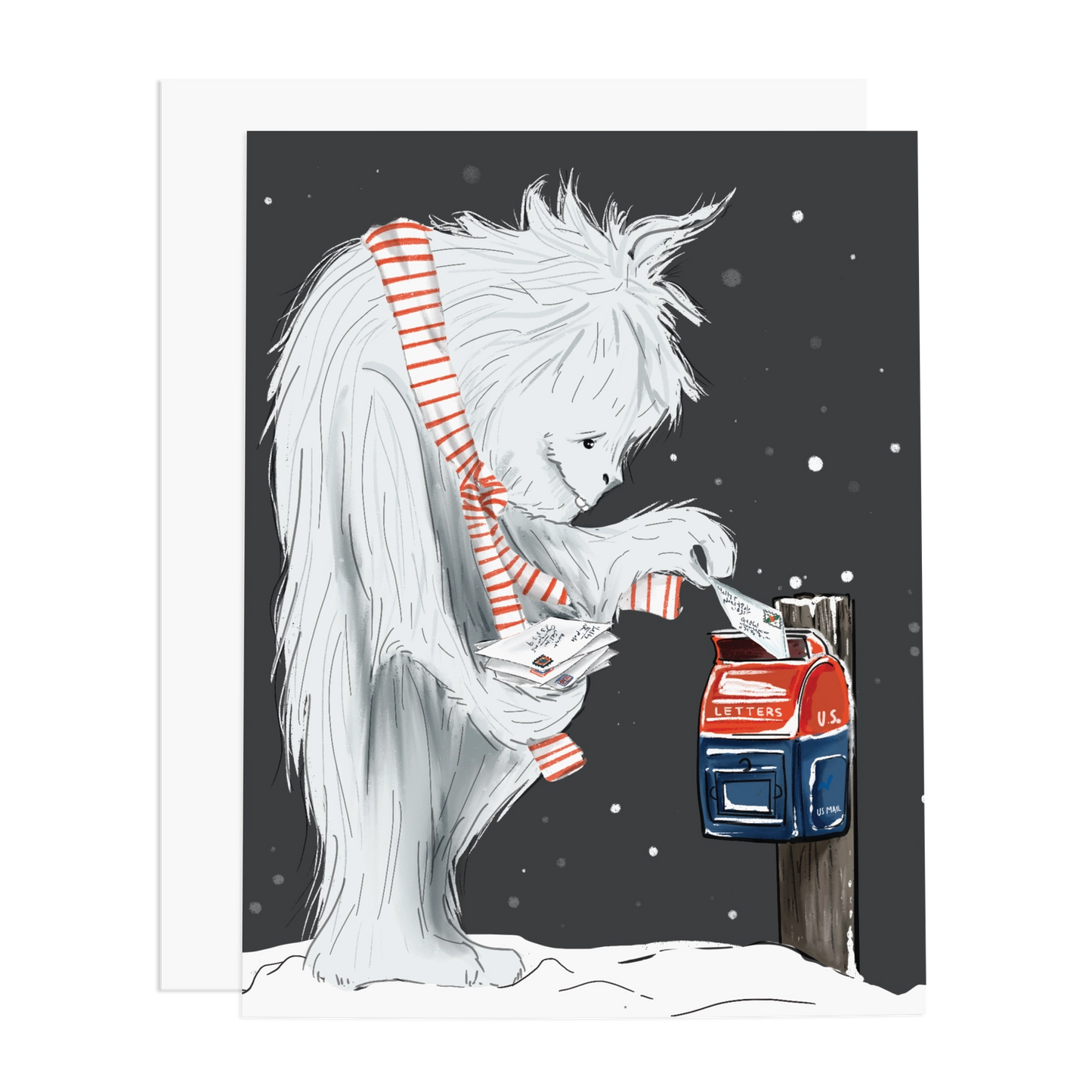 Greeting Cards - Yeti Sending Letters