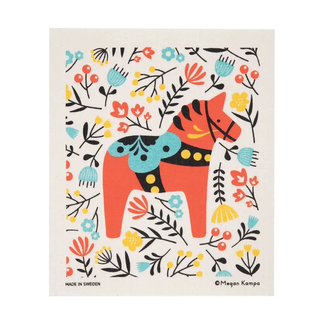Swedish Dishcloth - Full Flora Dala Horse