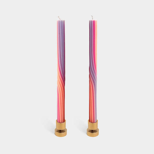 Pivot Candle Sticks By Lex Pott - Orange & Lavender (2 Pack)