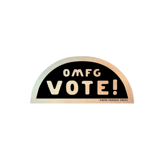 Omfg Vote Vaporwave Vinyl Sticker