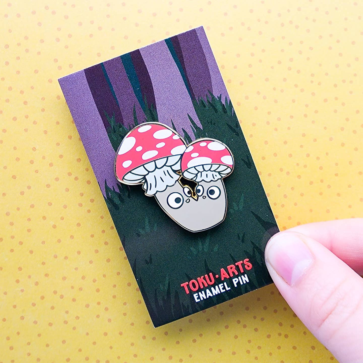 Double Shroomie Enamel Pin