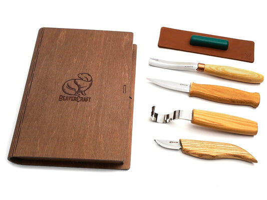 Spoon and Kuksa Carving Professional Tools Set Book