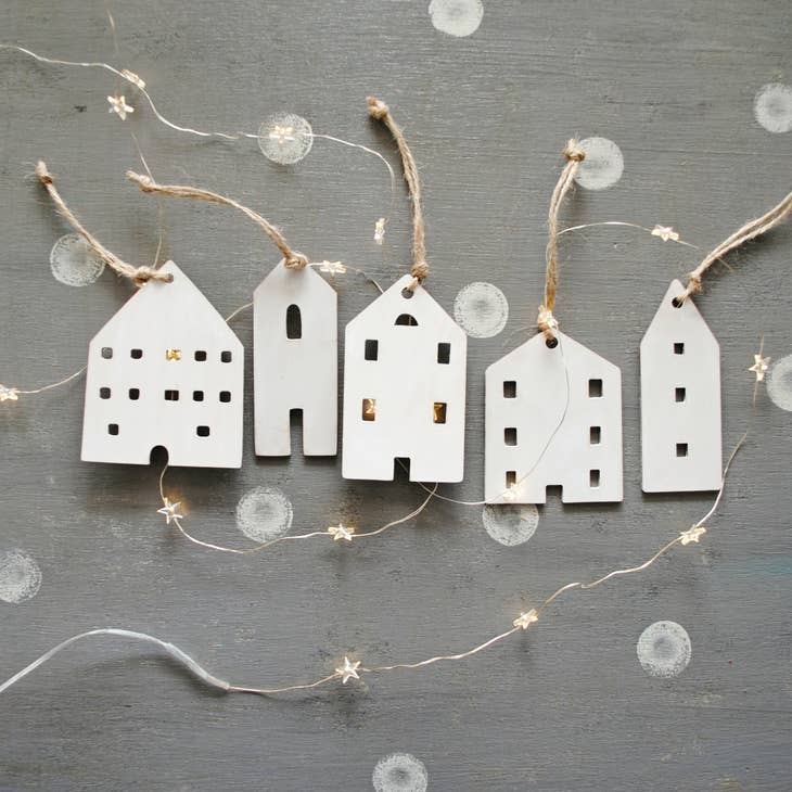 White Scandinavian Houses Ornament Decoration - 1 Window