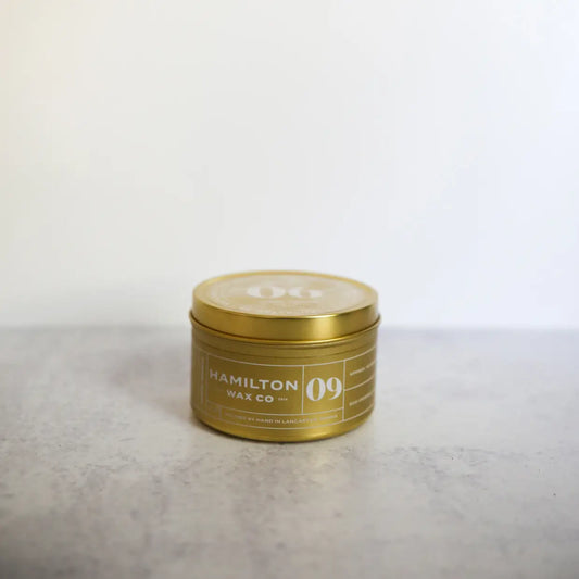 Hamilton Wax Co. Gold Tin - 09 Best Coast Scented Candle