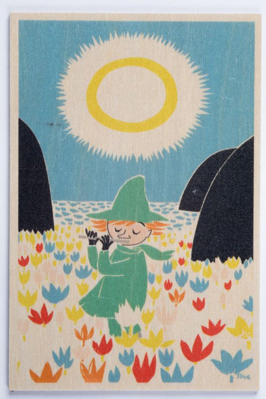 Wooden Postcard - Snufkin Playing Flute