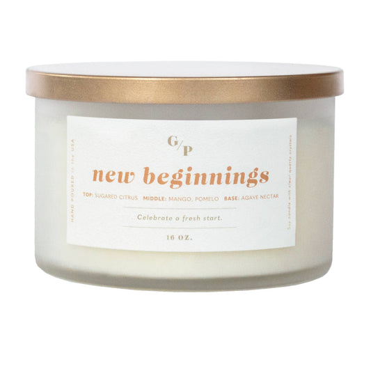 New Beginnings 16oz. 3-Wick Ritual Candle (Sparkling Citrus)