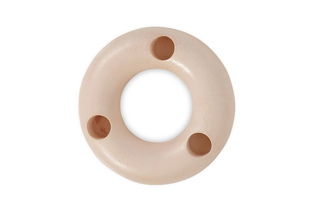 Nordic Donut Style Concrete Candle Holder - Blush