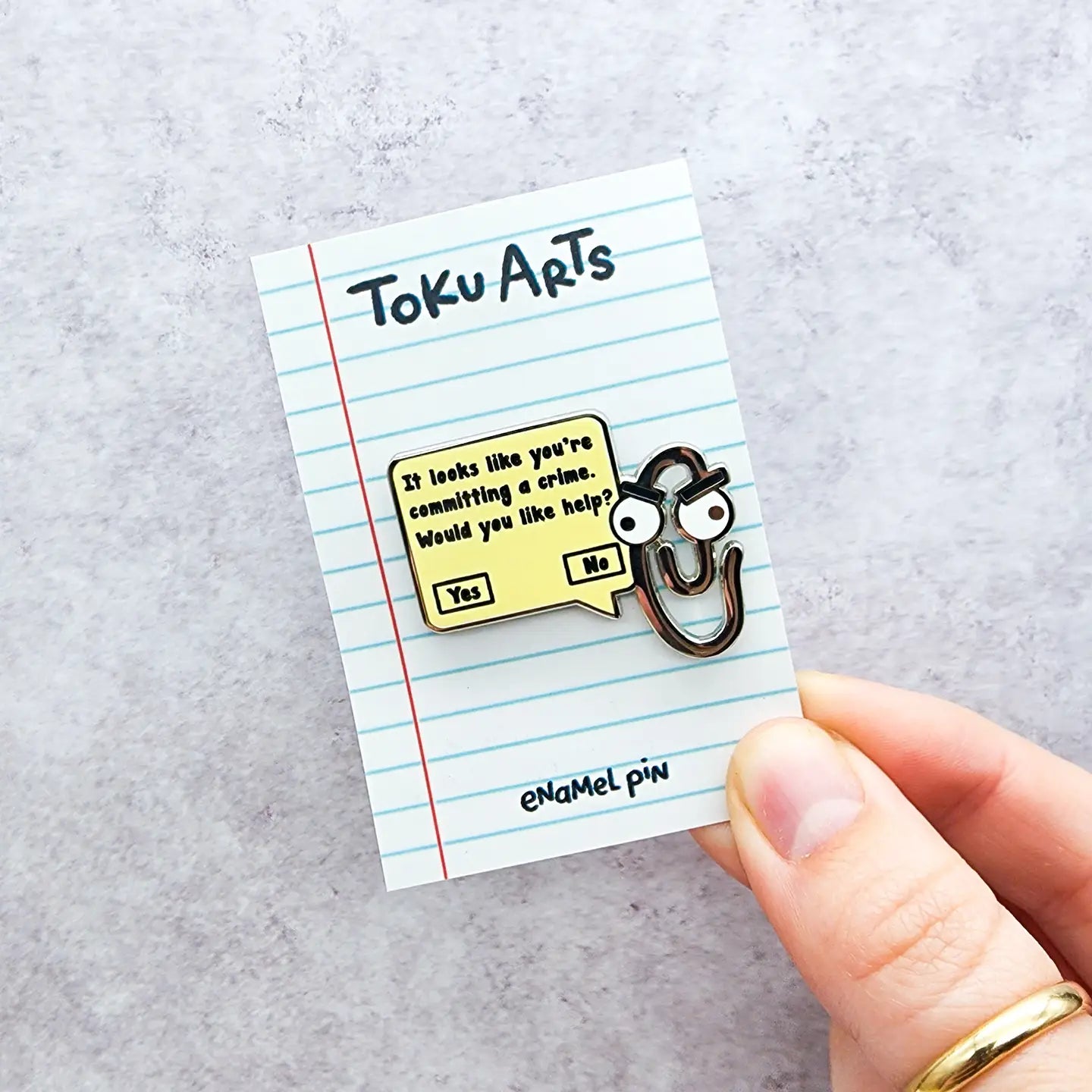 Paperclip Assistant Enamel Pin