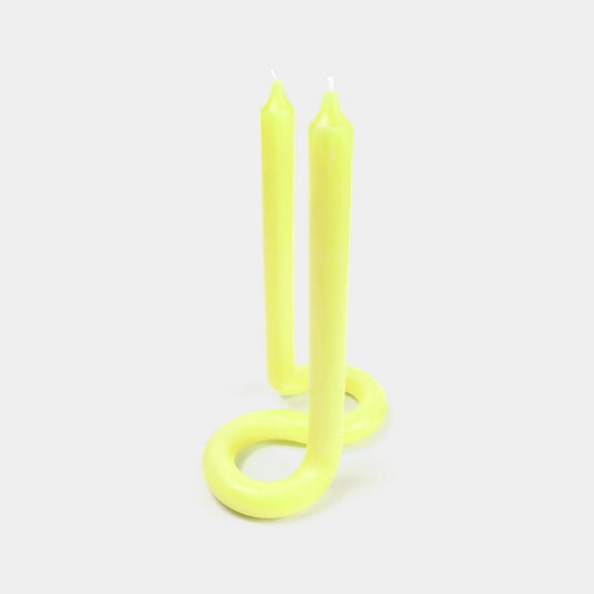 Twist Candle Sticks By Lex Pott - Yellow