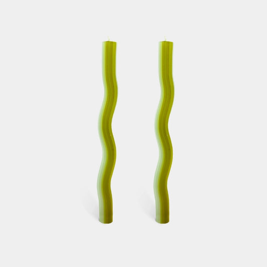 Wiggle Candle Sticks by Lex Pott - Green (2 Pack)