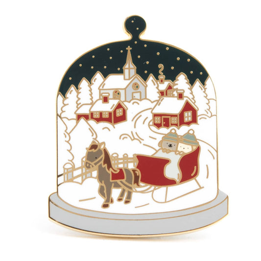 Little Worlds Sleigh Ride Enamel Pin