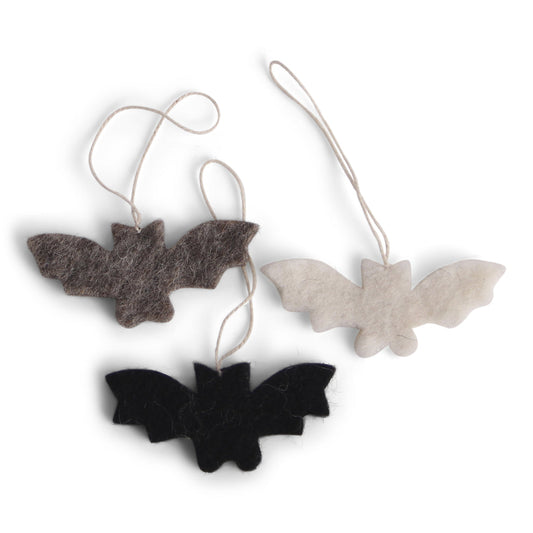 Felt Bats Cut Out Ornaments Set of 6