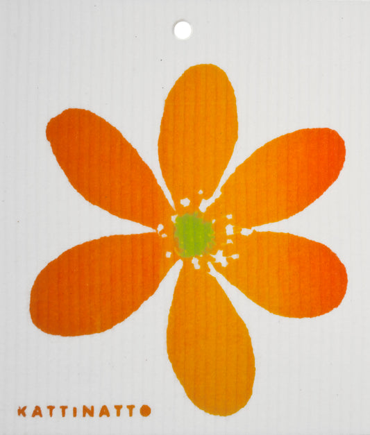 Swedish Dishcloth - Orange Anemone