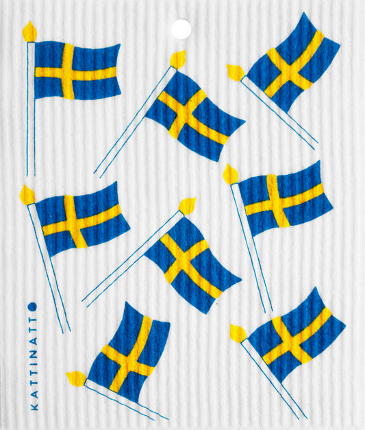 Swedish Dishcloth - Swedish Flags