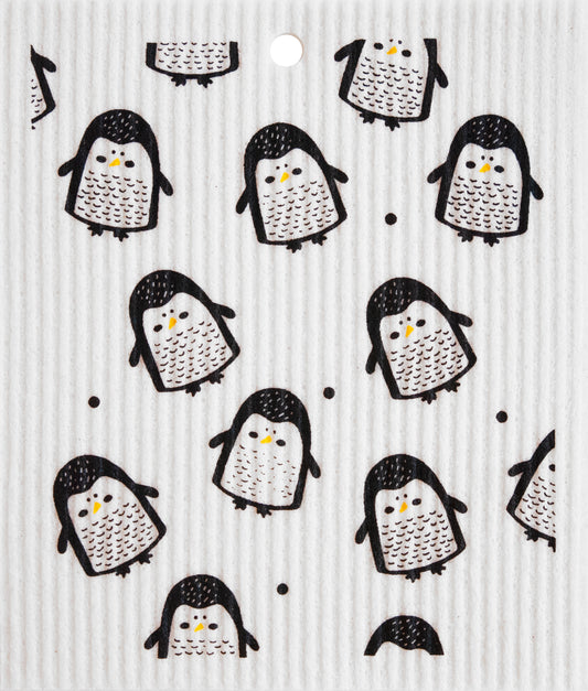 Swedish Dishcloth - Chubby Penguins