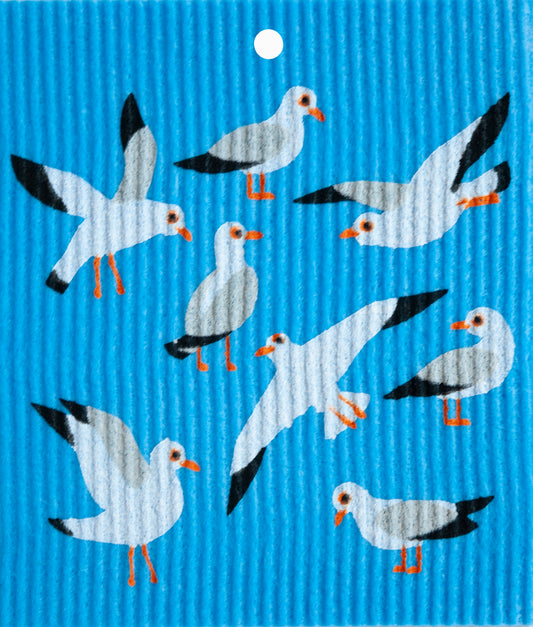 Swedish Dishcloth - Seagulls