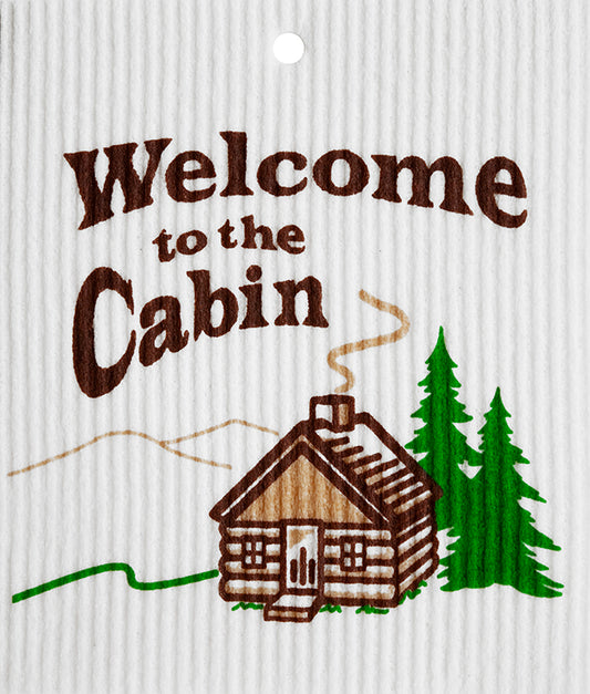 Swedish Dishcloth - Welcome to the Cabin