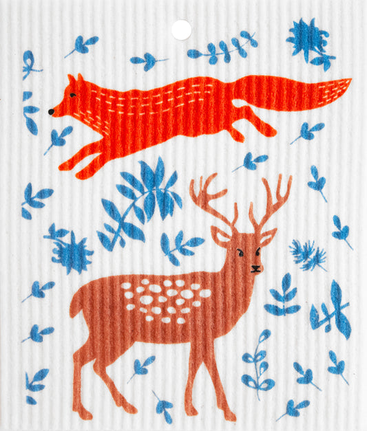 Swedish Dishcloth - Fox & Deer