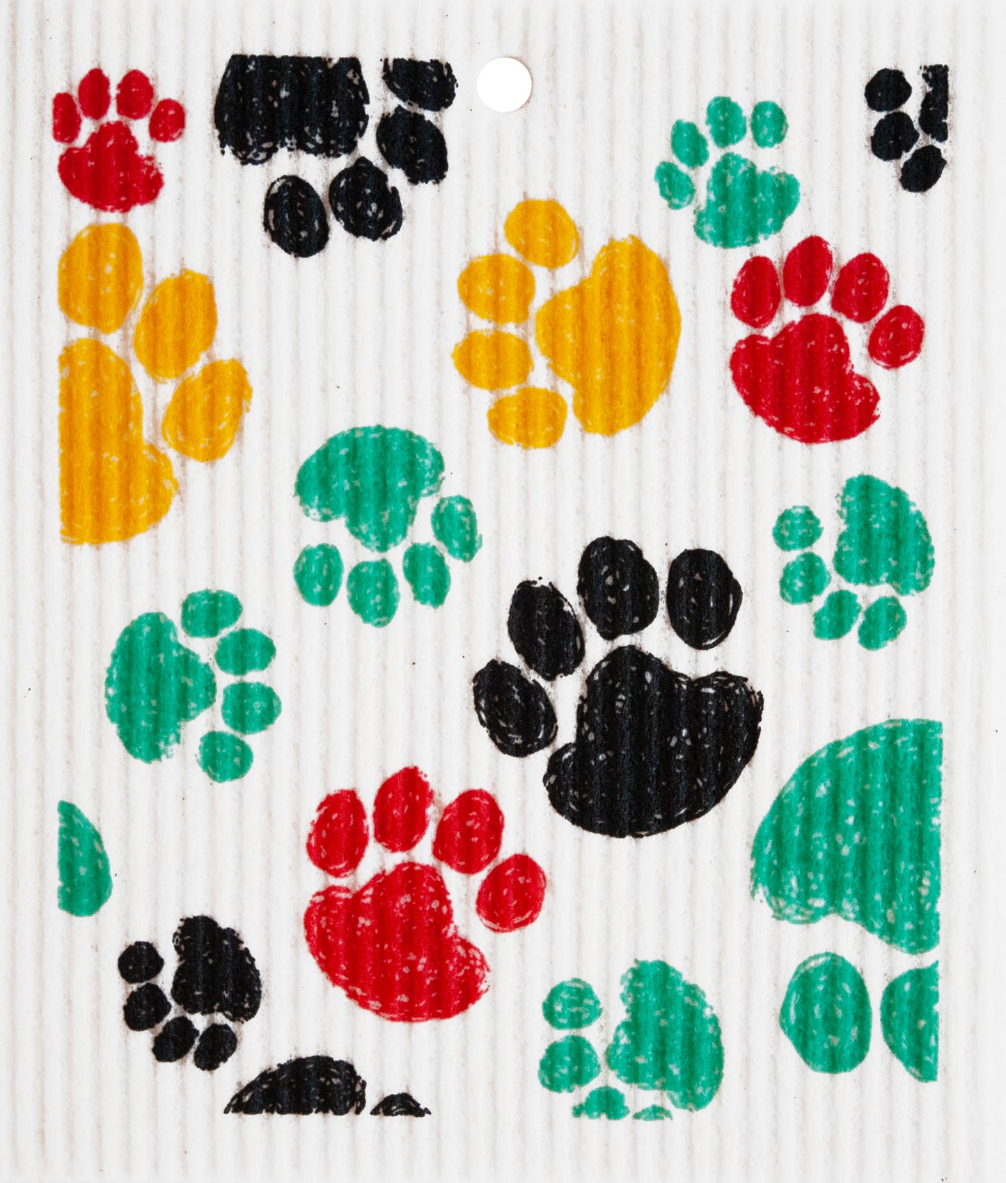 Swedish Dishcloth - Colorful Dog Paws