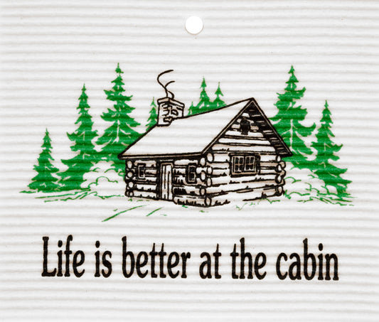 Swedish Dishcloth - Life is Better at the Cabin