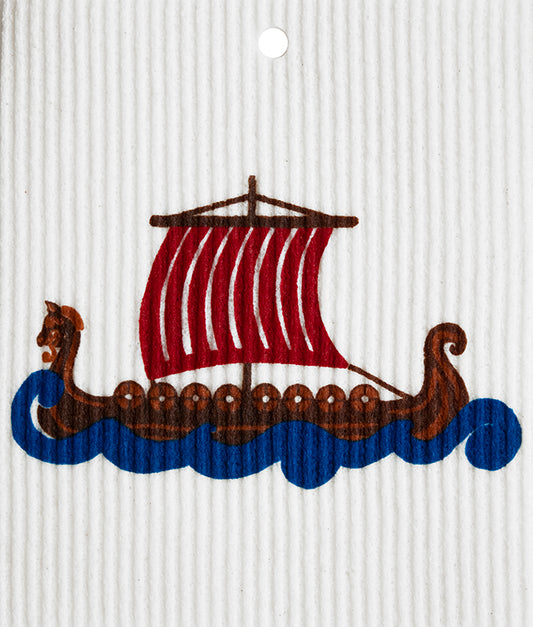 Swedish Dishcloth - Viking Ship