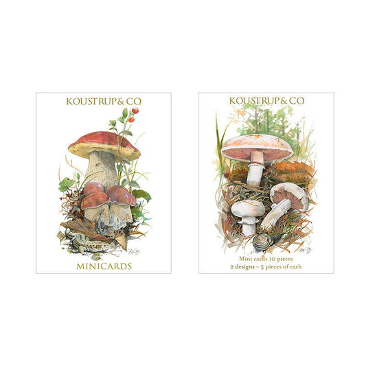 Koustrup & Co 10 Mini Cards - Mushrooms