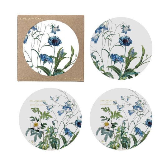 Coasters - Blue Flower Garden Set of 4