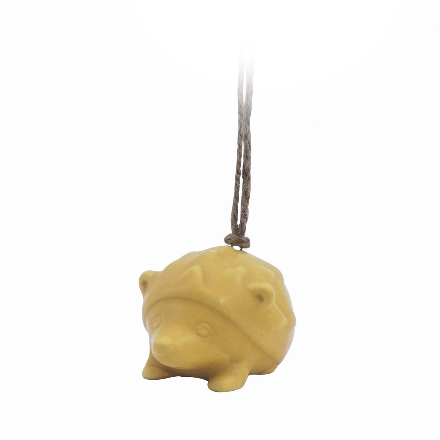 Woodland Folk Hanging Decoration - Yellow Hedgehog