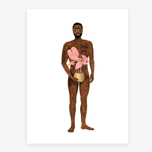 Naked Man Art Print - Small