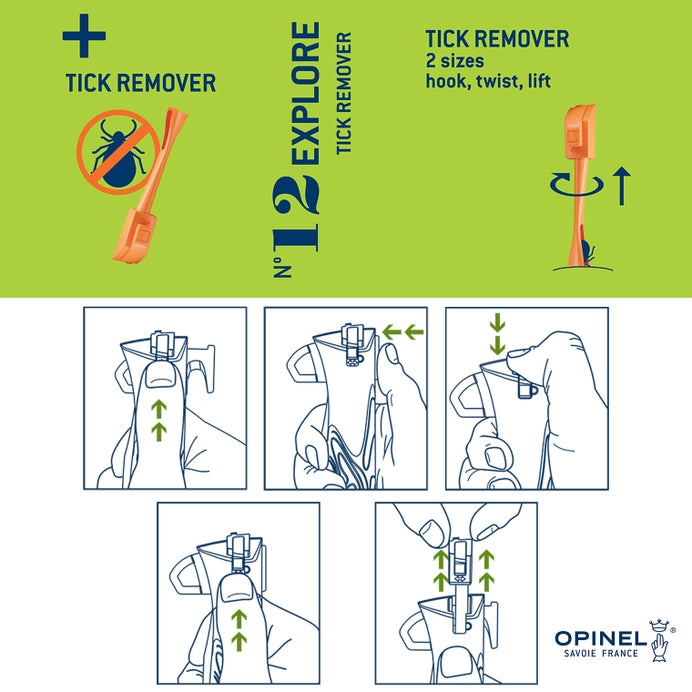 Opinel No.12 Explore Folding Knives with Tick Remover Tool