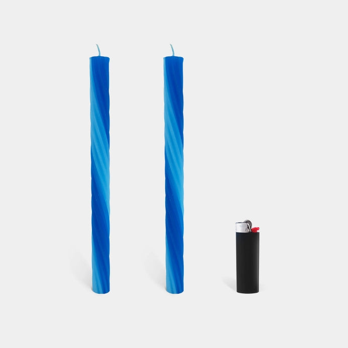 Rope Candle Sticks By Lex Pott - Blue (2 Pack)