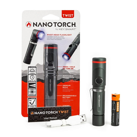 Nano Torch Twist | Swivel Head Flashlight with Magnetic Base