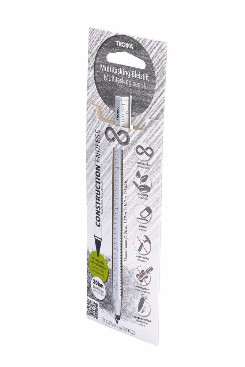 Troika Multi-Tasking Construction Endless Pencil 12.5 Miles - Silver