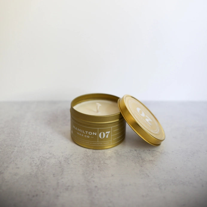 Hamilton Wax Co. Gold Tin - 07 Leather & Teakwood