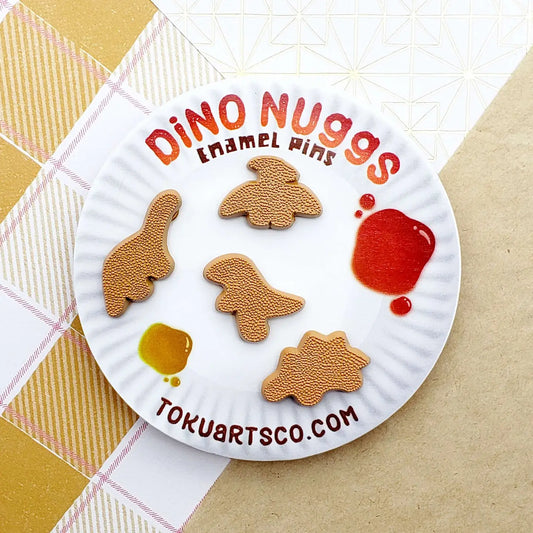 Dino Nuggs Mini Enamel Pin Set