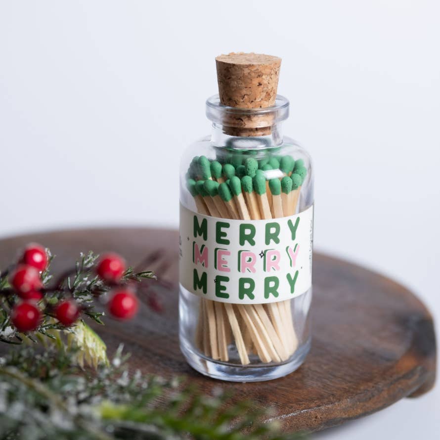 Mini Apothecary Christmas Matches - Merry