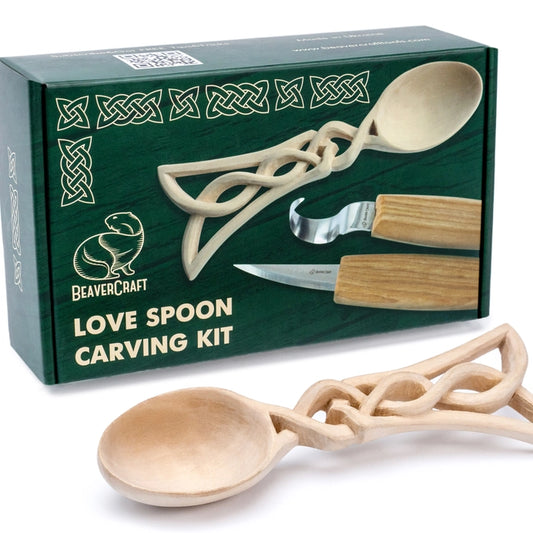 BeaverCraft DIY04 - Celtic Spoon Carving Kit-Complete Starter Whittling