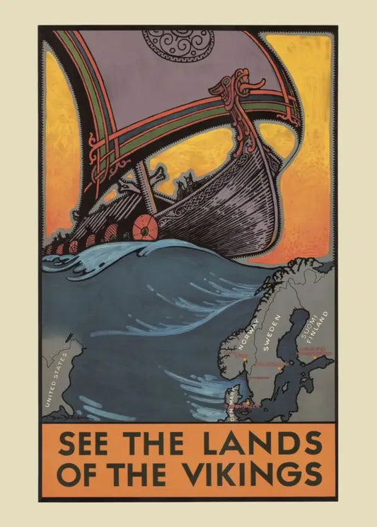 Lands of the Vikings Poster, 50 x 70 cm