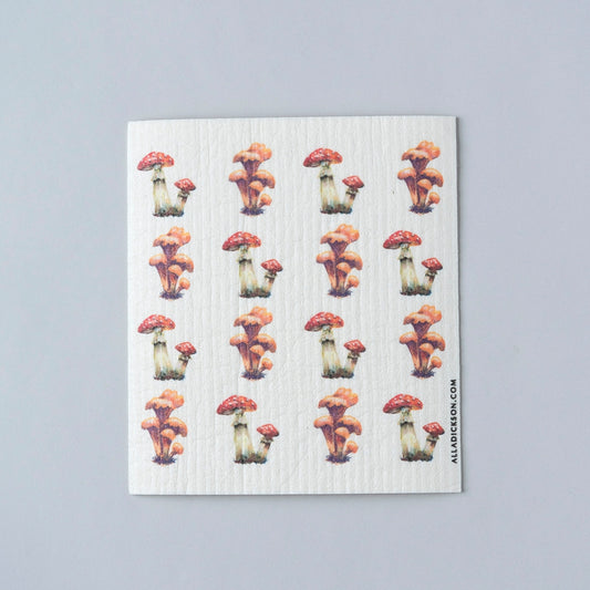 Swedish Dishcloth - Mushroom Pattern