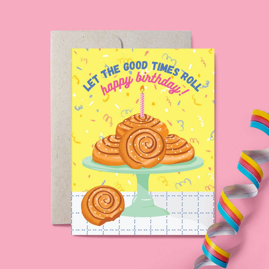 Greeting Cards - Cinnamon Roll Birthday Card