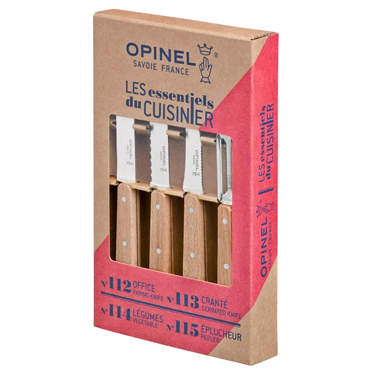 Opinel Les Essentiels Small Kitchen Knife Set - Natural